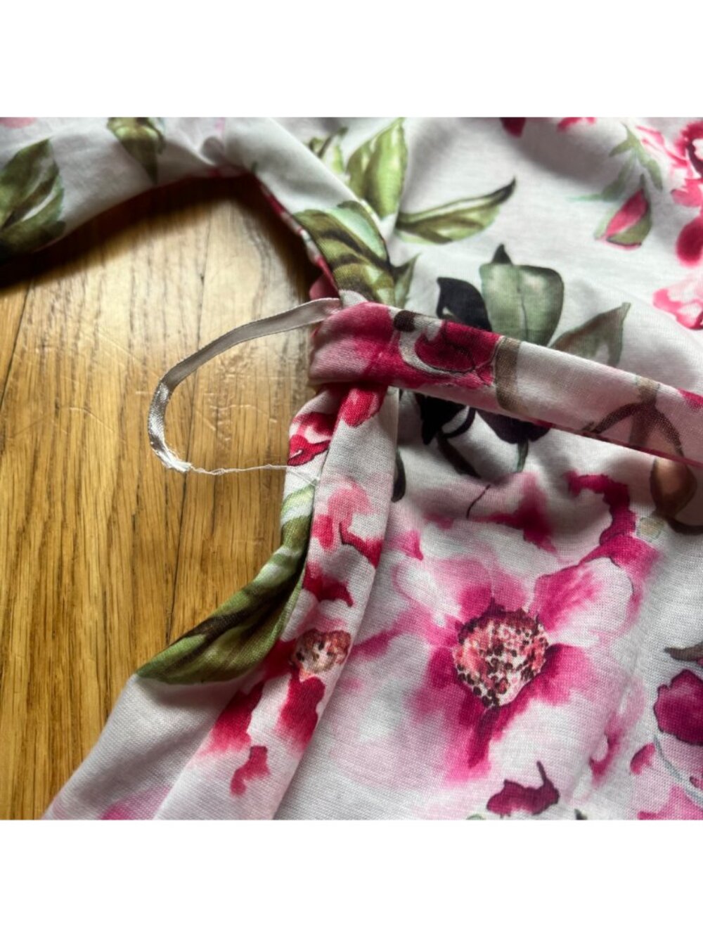 Show Me Your Mumu One Size Cream & Pink Garden of Blooms Floral Brie Kimono Robe - Picture 7 of 13